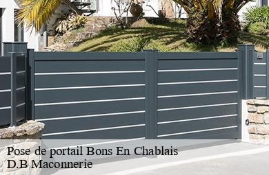 Pose de portail bons-en-chablais-74890 D.B Maconnerie