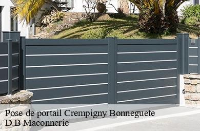Pose de portail crempigny-bonneguete-74150 D.B Maconnerie