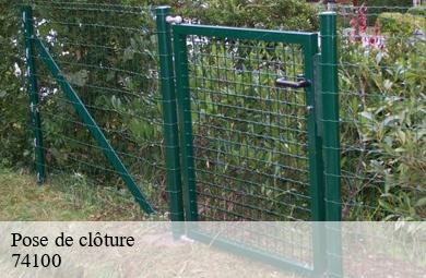 Pose de clôture